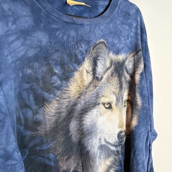 Vintage The Mountain tie dye Wolf long sleeve tee - Picture 3 of 4